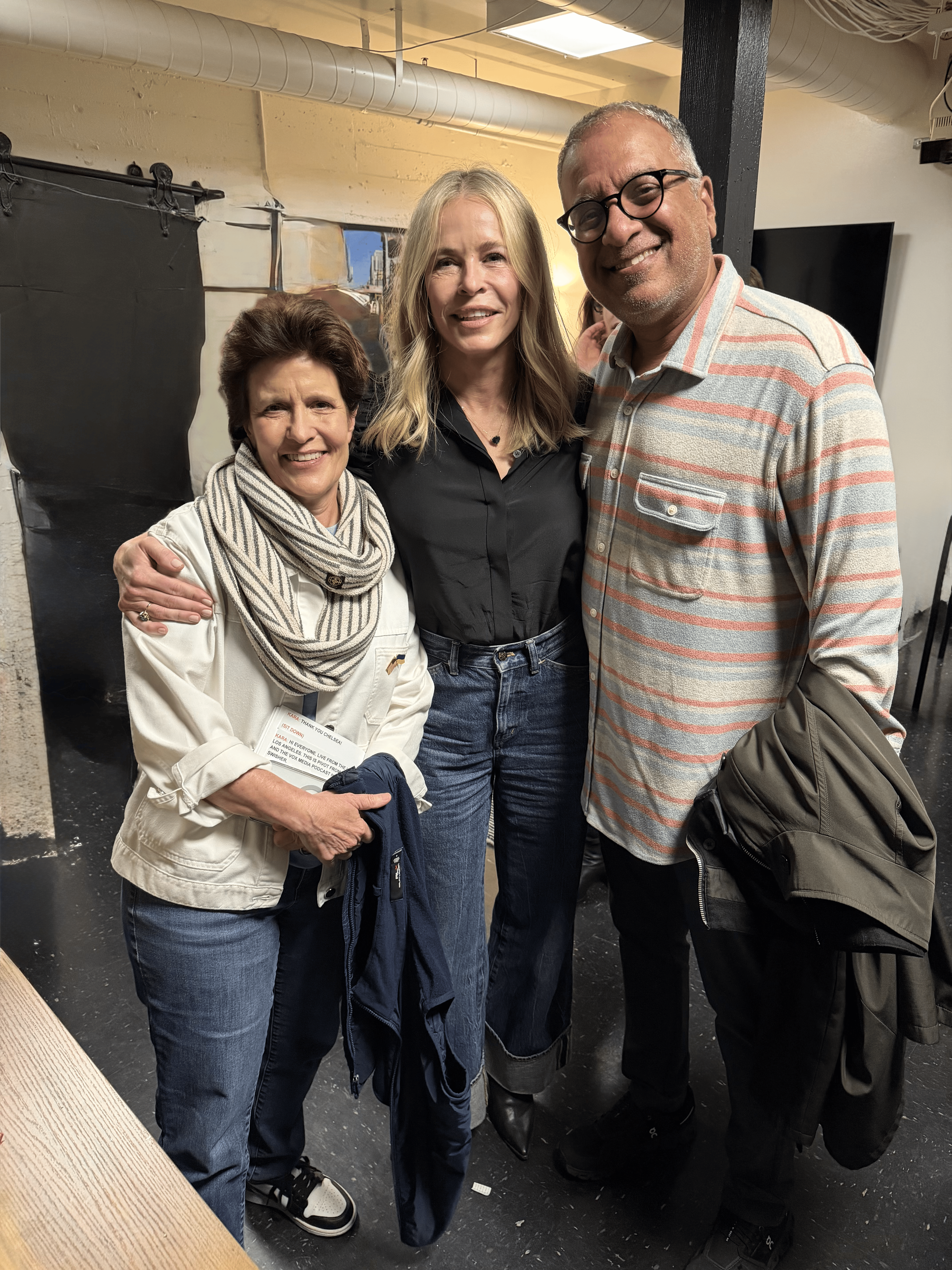 Rajeev with Chelsea Handler and Kara Swisher