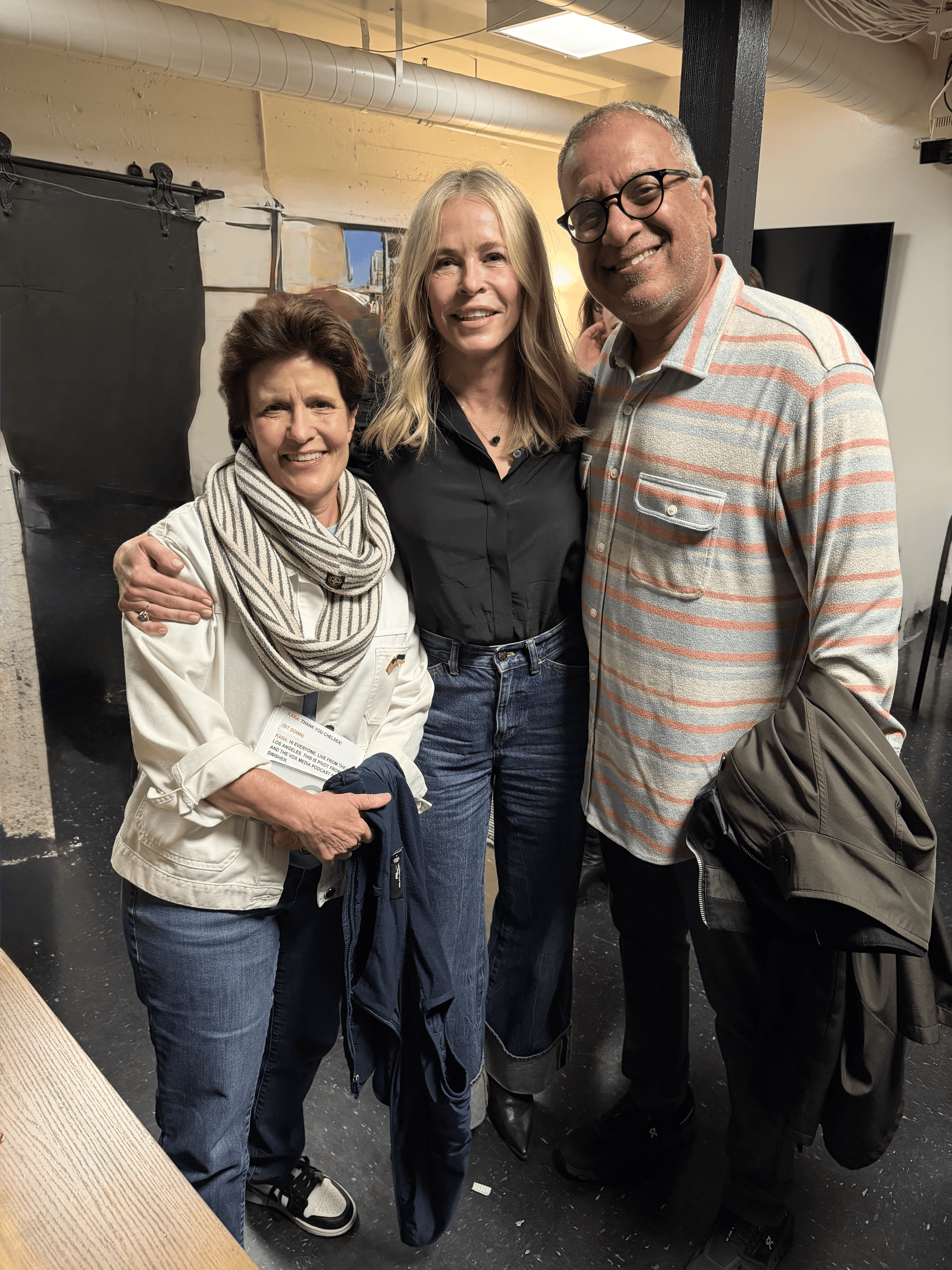 Rajeev with Chelsea Handler and Kara Swisher